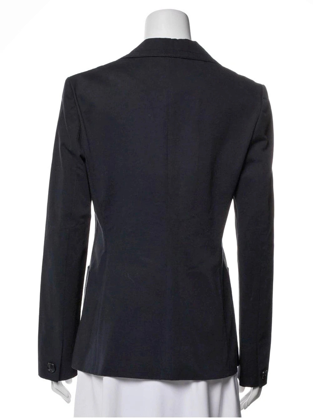 Prada Vintage 2000s Cotton Blazer Jacket Navy Blue IT 42 US 6 M - Picture 3 of 3